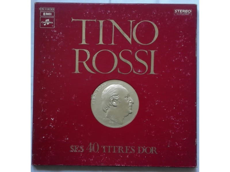 TINO ROSSI — 3LP BOX SES 40 TITRES D`OR