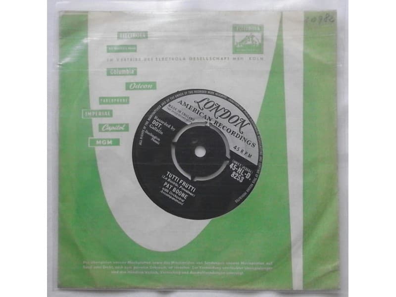 PAT BOONE — I`LL BE HOME / TUTTI FRUTTI