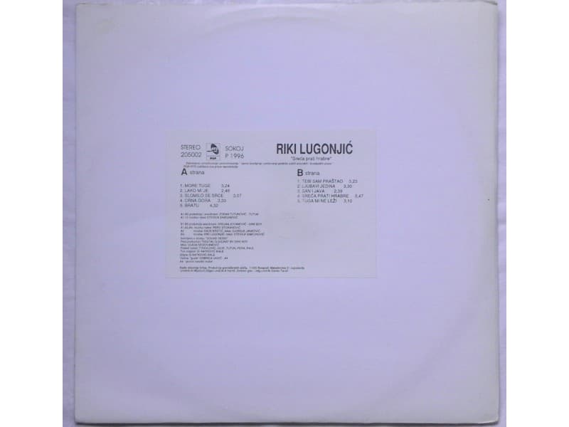 RIKI LJUGONJIC — SRECA PRATI HRABRE