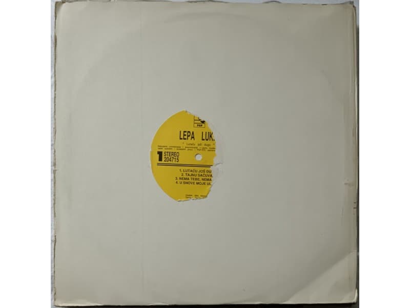 LEPA LUKIC — LUTACU JOS DUGO (Promo Ploca)