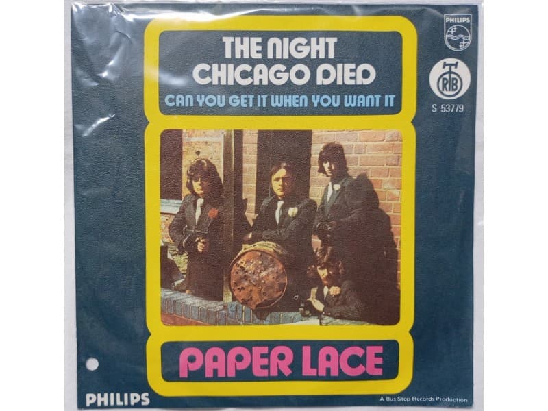 PAPER LACE — THE NIGHT CHACAGO DIED (Mint !!!)