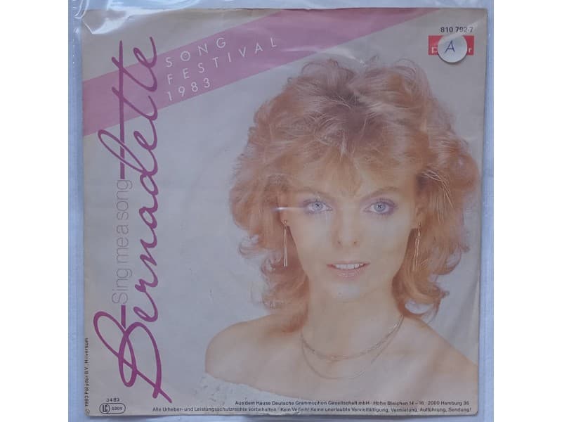 BERNADETTE — SING ME A SONG