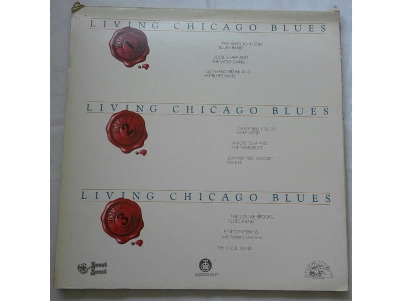 VARIOUS — 3LP LIVING CHICAGO BLUES