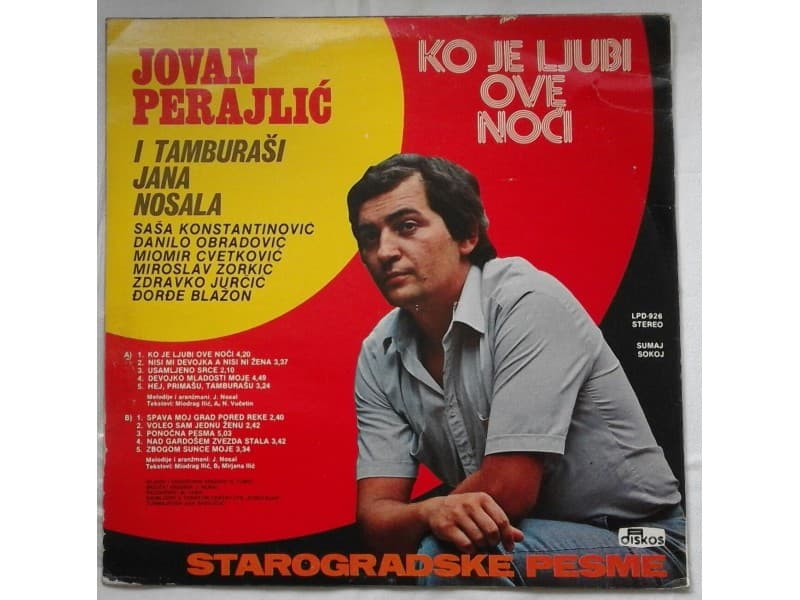 JOVAN PERAJLIC — KO JE LJUBI OVE NOCI