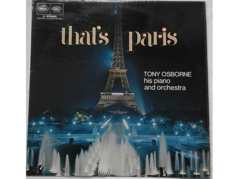 TONY OSBORNE — THAT`S PARIS (U.K. Press)