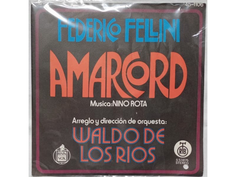 WALDO DE LOS RIOS — AMARCORD ( Mint !!!)