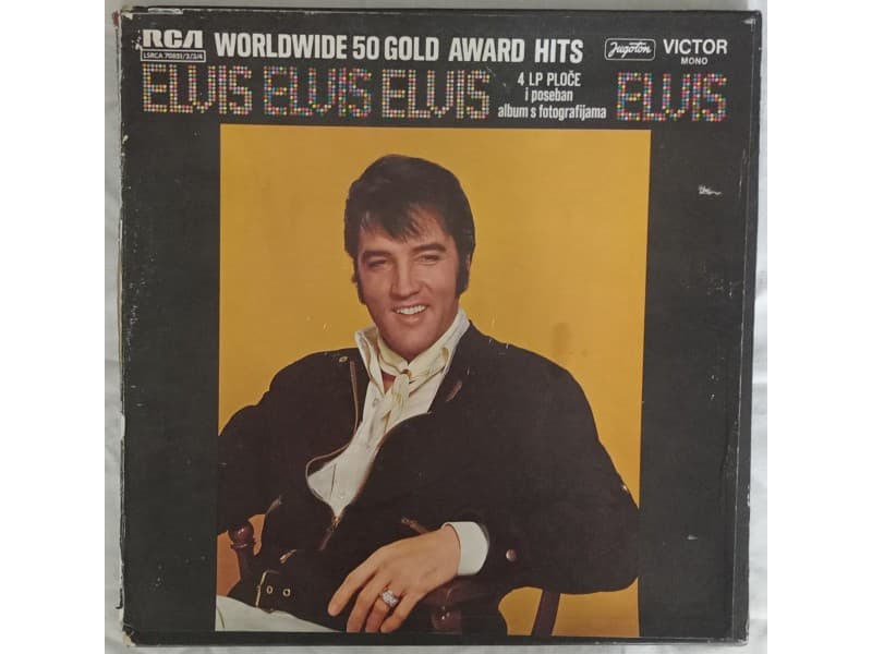 ELVIS PRESLEY — 4LP Box Worldwide 50gold award hits
