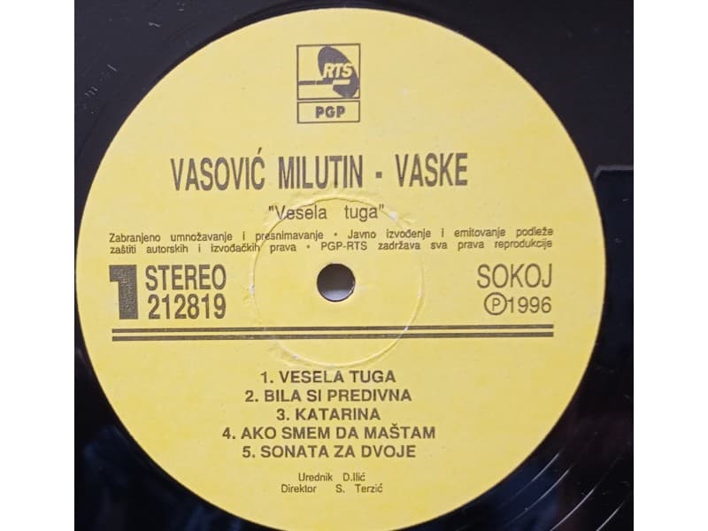 VASOVIC MILUTIN VASKE — VESELA TUGA (Promo !!!)
